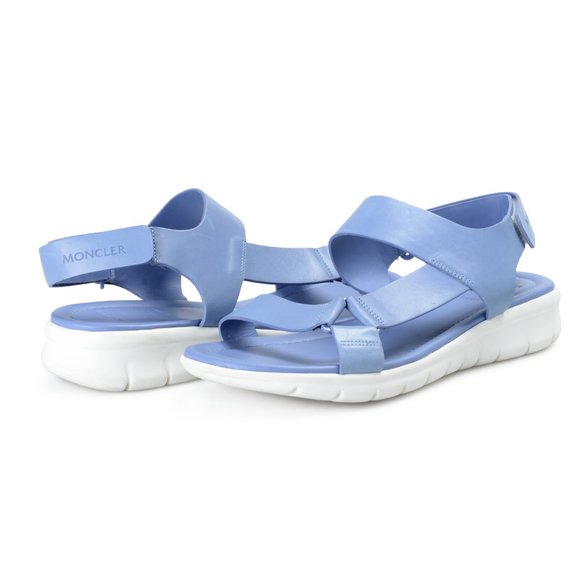 Moncler Women's Light Purple Leather Sandals Shoes - Picture 8 of 8